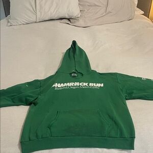 Jerzees Vintage Green Shamrock Run Men's Hoodie